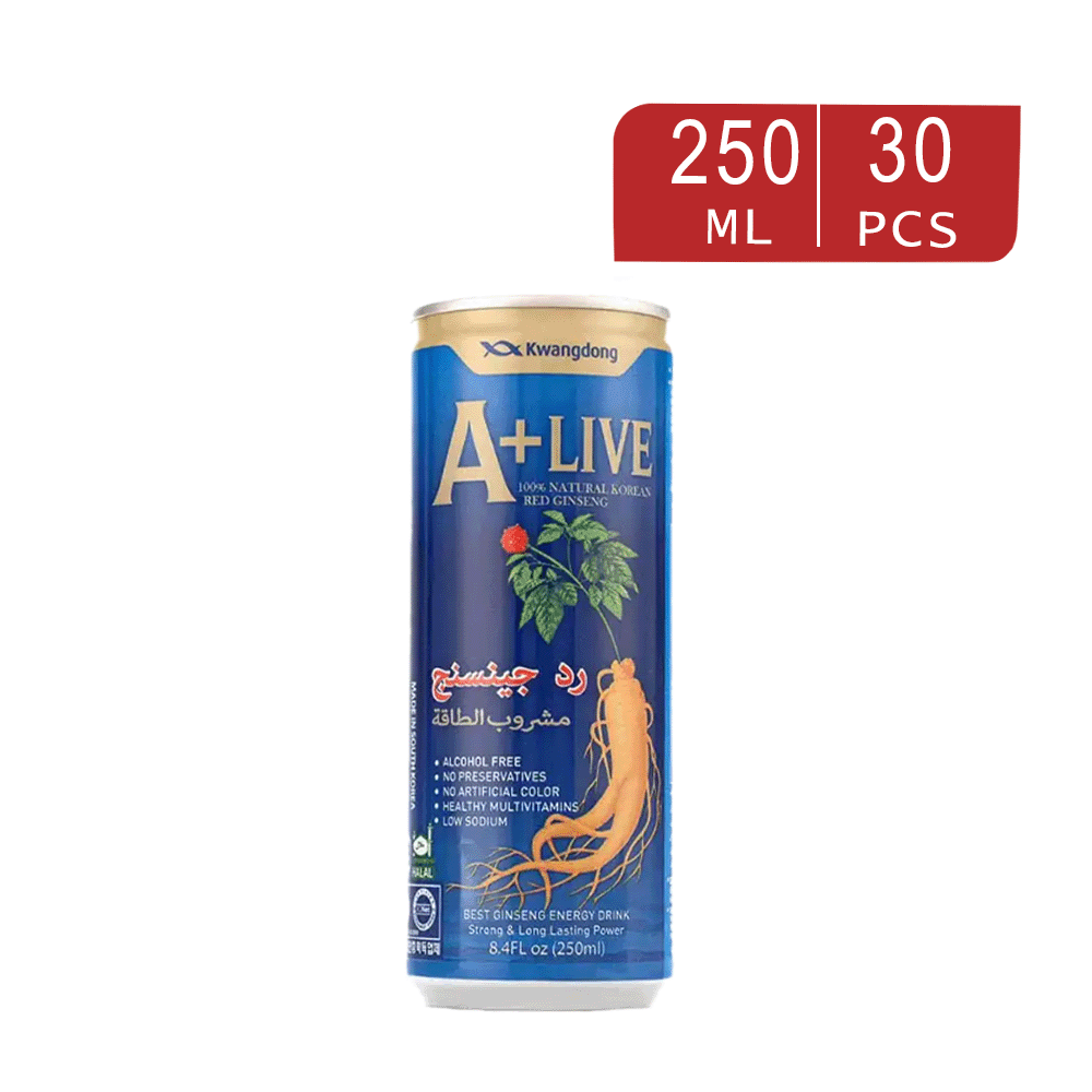 رد جينسنج A+LIVE كرتون مشروب طاقة منعش 250 مل - 30 عُلبة